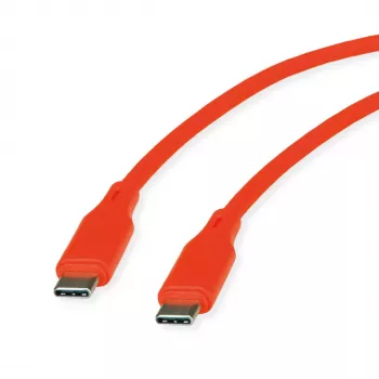 ROLINE USB 2.0 kabelis C-C ST/ST Silikons 60W 1m Oranžs - Kabelis - Digitāls/Dati (11.02.9124)