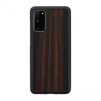 Viedtālruņa maciņš Man and Wood Galaxy S20 melns koks — aizsargmaciņš Samsung Galaxy S20