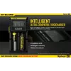 Akumulatoru lādētājs Nitecore D2 — 2 slotu lādētājs AA/AAA/AAAA/C baterijām, 100–240V ieeja, 4.2V izeja, melns