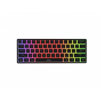 Spēļu tastatūra GENESIS THOR 660 G2 US Black bezvadu RGB mehāniskā Gateron Brown