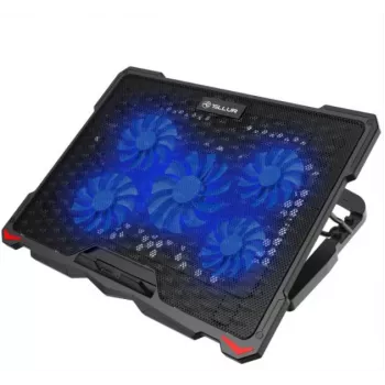 Tellur Cooling pad Basic 17, 5 ventilatori, LED, Melns