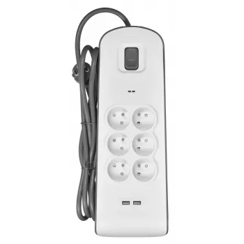 Pārsprieguma aizsargs Belkin BSV604ca2m Balts 6 AC kontaktligzdas 2 m