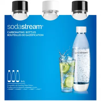 Pudele dzirkstīšanai SodaStream 2260748 3 gab. (bojāts iepakojums)