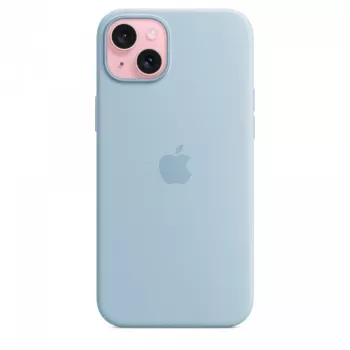 Silicone Maciņš Apple iPhone 15 Plus Gaiši Zils MagSafe