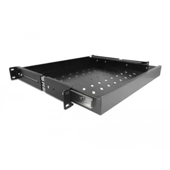 Delock plaukta atvilktne - Melna - 1U - 48,3 cm (19 inch)