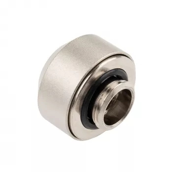 Hardtube savienotājs OPTIMUS 12 mm cietajai caurulei, satīna niķeļa apdare