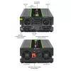Qoltec Monolith automobiļa invertors 4000 W Melns