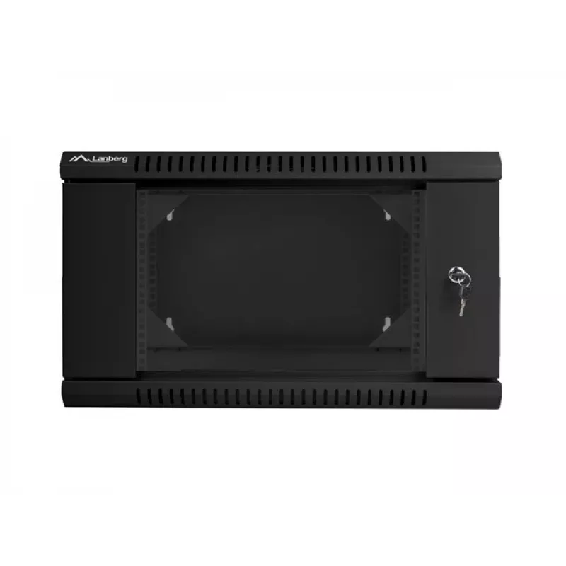 Sienas stiprinājuma skapis LANBERG WF02-6606-10B 6U 600x374.3x600 mm nerūsējošais tērauds melns