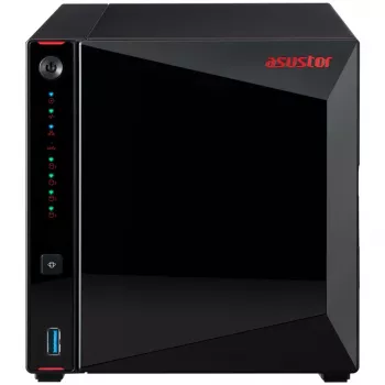 ASUSTOR Nimbustor 4 AS5304T - NAS serveris - 4 nodalījumi - SATA 6Gb/s - RAID 0, 1, 5, 6, 10, JBOD - RAM 4GB - 2,5 Gigabit Ethernet - iSCSI atbalsts (90-AS5304T00-MD30)