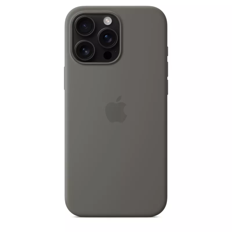 Silikona futrālis ar MagSafe iPhone 16 Pro Max – Akmens Pelēks