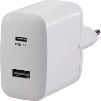 VOLTCRAFT UC-2ACX001 VC-11501480 USB lādētājs kontaktligzdai, 2 x USB-A + USB-C, USB-PD, 3000 mA