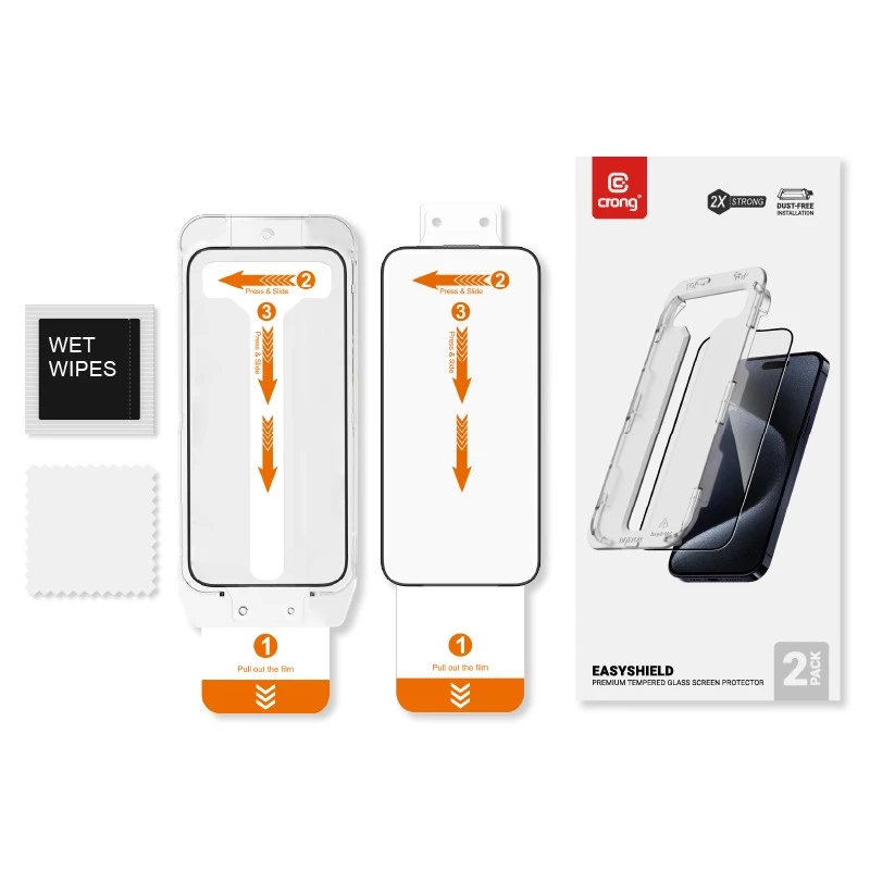 Rūdītais stikls iPhone 15 (2 gab.) EasyShiel