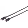 USB kabelis S/CONN 13-62015 USB 3.2 Gen 2x2 0,5 m USB-C Melns