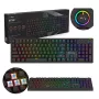 Mehāniskā spēļu tastatūra SAVIO STYX Outemu Blue Hot-Swap RGB USB QWERTY US International Melna 104 taustiņi