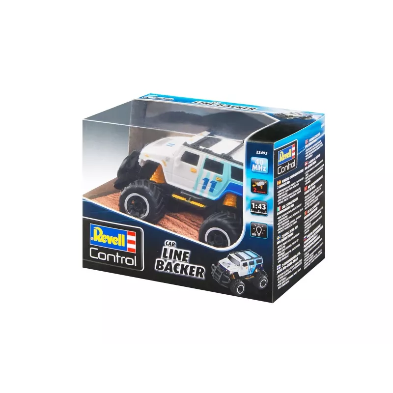 Revell Line Backer rotaļu auto — melns, zils, balts