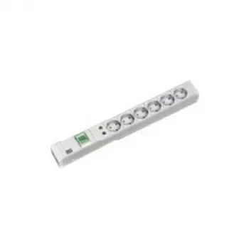 Strāvas sadales bloks Bachmann 333.005, 1U, 6 kontaktligzdas, 2 m, balts