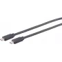 USB kabelis S/CONN 13-28045 USB 2.0 3 m USB C Melns