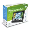 Hidrometra termometrs GreenBlue GB540 — iekštelpu 0–50°C / āra -20–65°C, DCF pulkstenis, āra sensors 60 m, melns