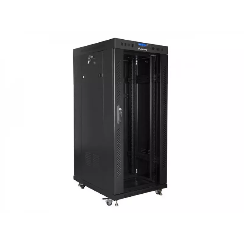 Brīvi stāvošs skapis Lanberg FF01-8037-12BL 37U 800 kg Melns