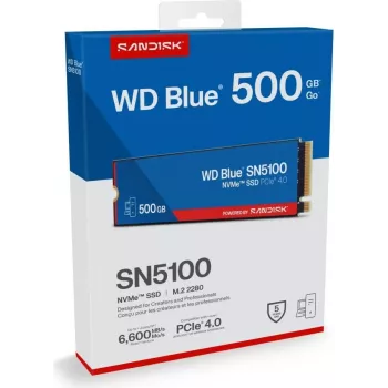 SanDisk 500GB WD BLUE SN5100 NVMe SSD - zibatmiņa - zila (WDBS4F5000ANC-WRSN)