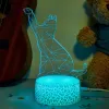 Dekoratīvā LED lampa MANTA SNL119RGB RGB 3D dzīvnieka formas gaisma interjeram