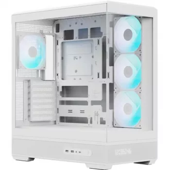 Datora korpuss AeroCool Geh Midi P500B-Digi Balts
