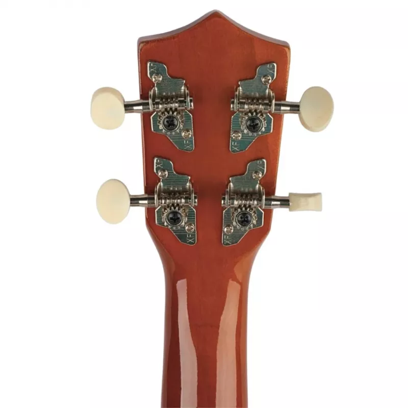 Soprāna ukulele SUPRIMO UK21 21 collas – liepas korpuss, 12 frets, 4 neilona stīgas, tumša koka apdare