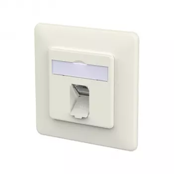 METZ CONNECT E-DAT C6A LSA++ 1 Port UP savienotājligzda, tīri balta