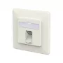 METZ CONNECT E-DAT C6A LSA++ 1 Port UP savienotājligzda, tīri balta