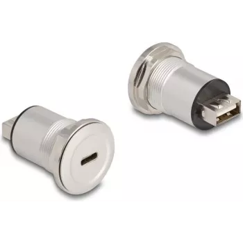 DeLOCK 88193 kontaktligzda USB A + USB C melns sudrabs USB 2.0