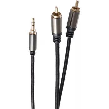 shiverpeaks PRO Series II Audio Adapter Kabelis, 3,5mm Spraudnis uz 2 x RCA (RCA) Spraudnis, stereo, 2,5m (BS20-32255)