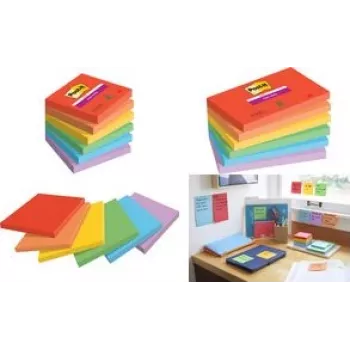 Līmlapiņa Super Sticky 655-6SS-PLAY 127x76mm dažādas krāsas 6 gab.