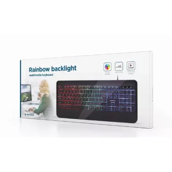 GEMBIRD KB-UML-03 Multivides USB tastatūra melna, US izkārtojums