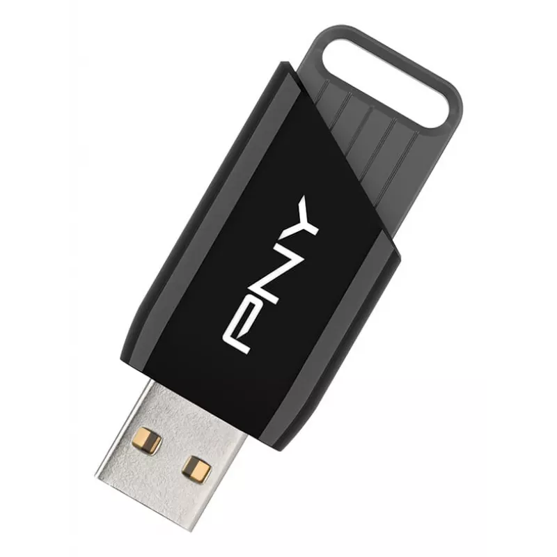PNY Attaché X 64 GB USB zibatmiņa, 3.2 Gen 1, 130 MB/s, melna