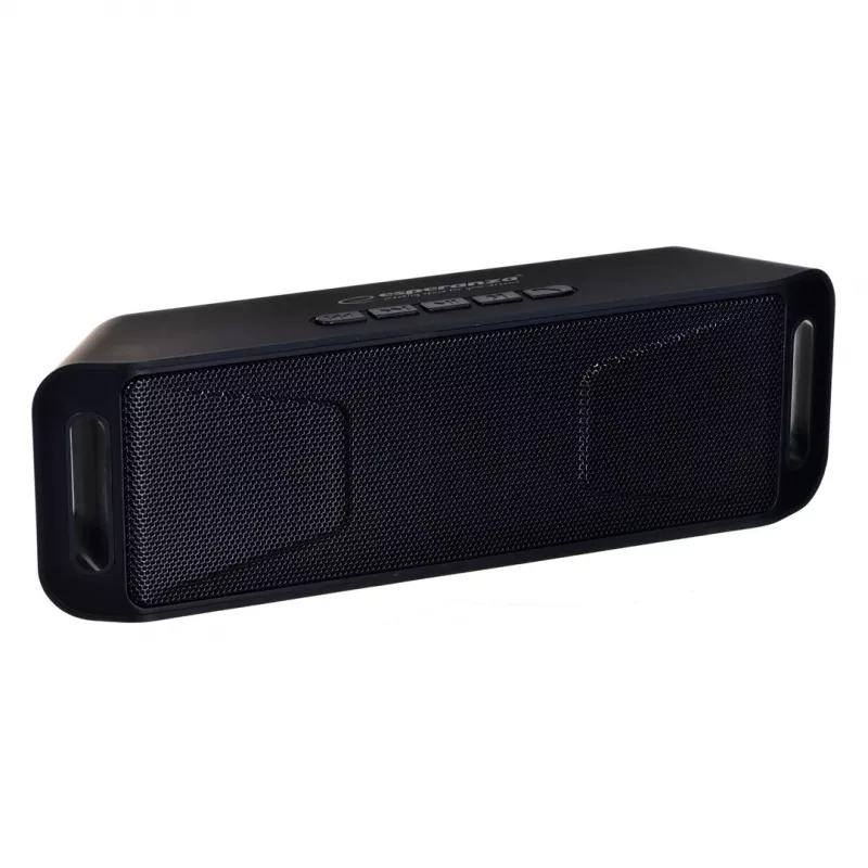 Pārnēsājams stereo skaļrunis ESPERANZA FOLK Black — 6 W RMS, Bluetooth, MicroSD, LiPo akumulators