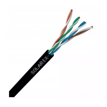 Tīkla kabelis Solarix SXKD-5E-UTP-PE UTP CAT5E 305m Melns