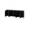 Kumode cama meble VERA 190x40x80 cm, matēti melna, skaidu plātne, 16 mm rāmis