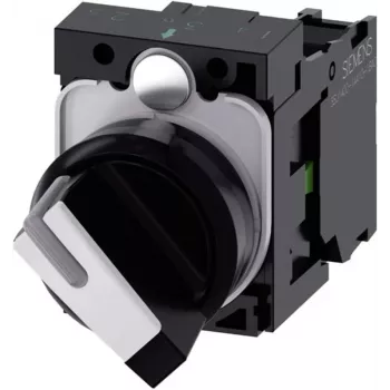 Rotācijas selektora priekšējais gredzens plastmasa melns/balts 1 x 90° Siemens SIRIUS ACT 3SU1100-2BF60-1BA0