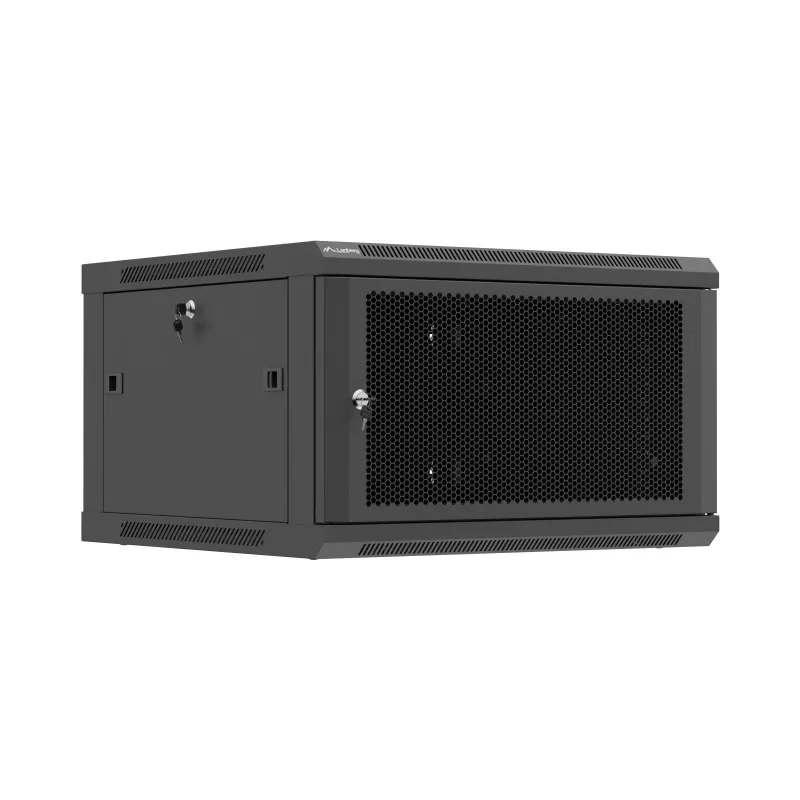 Sienas stiprinājuma 19 inch skapis 6U 600x600 melns