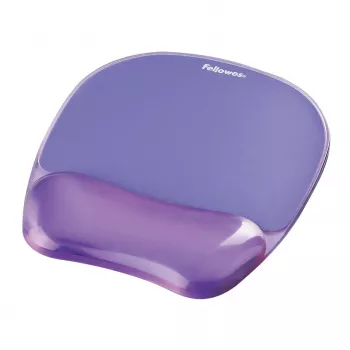 Peles paliktnis Fellowes Crystals Gel ar želejas plaukstas balstu, violets, 202×230 mm, 32 mm biezums