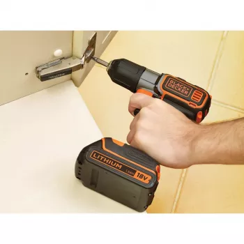 Urbjmašīna Black & Decker ASD18K-QW, bezatslēgas patrona, 1.5 Ah, melna/oranža