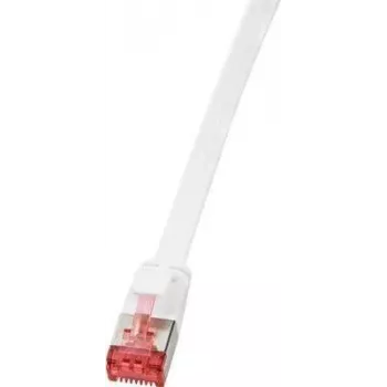 Logilink SlimLine - Patch-Cable - RJ-45 (S) uz RJ-45 (S) - 20 m - U/FTP, PiMF - CAT 6 - veidots, bezāķu, plakans - balts (CF2111S)