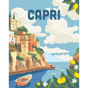 Glezniecības komplekts Ravensburger CreArt Capri – audekla krāsošanas komplekts