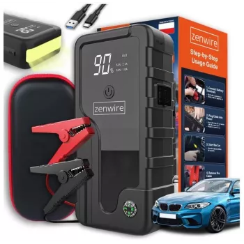 Automobiļu palaidējs Powerbank zenwire CY16 6400 mAh — pārnēsājams pastiprinātājs 12V akumulatoriem