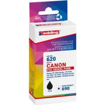 edding printer kasetne EDD-620 melna saderīga ar Canon PGI-580XXL BK