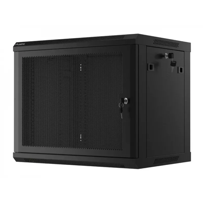 Sienas stiprinājuma statīvs LANBERG WF01-6409-23B 9U, 60 kg, IP20, 600×450×512 mm, melns