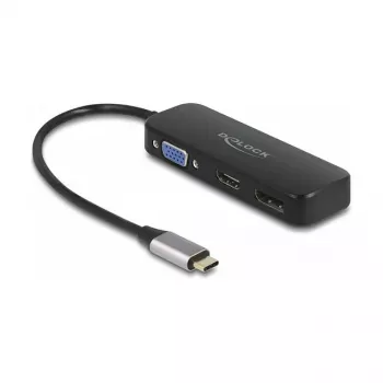 DeLOCK USB-C adapteris uz VGA HDMI DisplayPort 4K 60 Hz