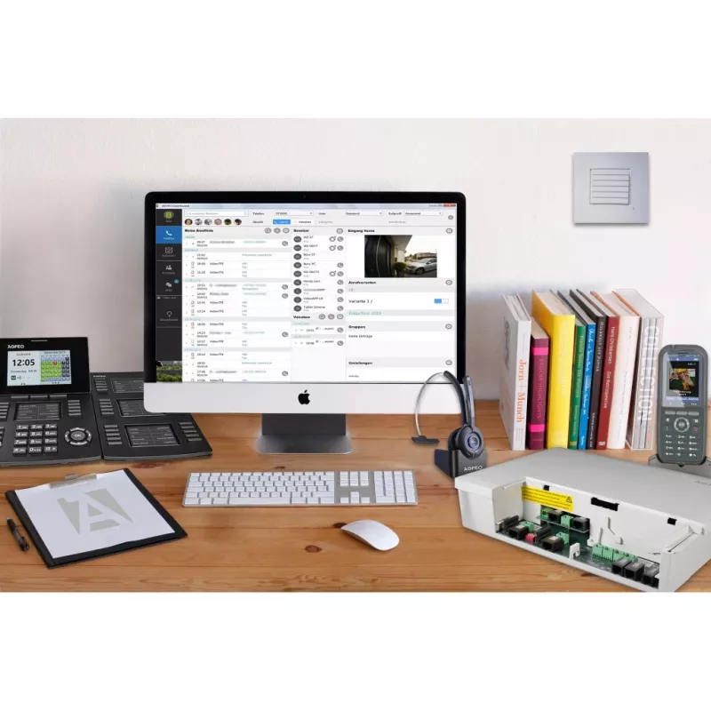 AGFEO Telefonu sistēma Full-IP ES 548 sienas korpusā ar 12 VoIP 6101515