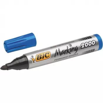 Permanentais marķieris BIC ECO 2000 Zils, uzgalis 2–5 mm, neuzpildāms, zema smaka