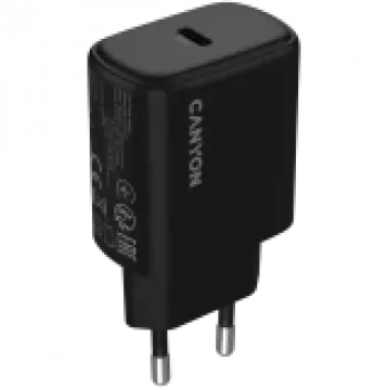 CANYON lādētājs OnCharge 200 20W 1xPD EU Melns